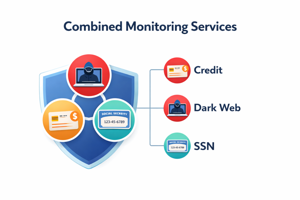 Is Aura Worth It?: Combined monitoring services infographic