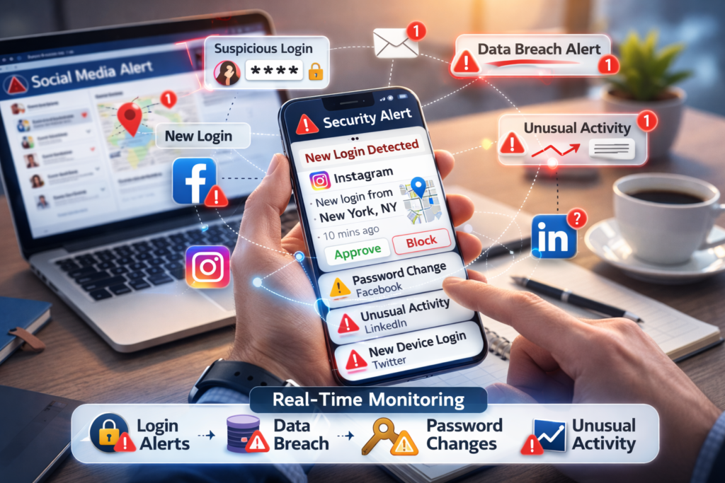 Is Aura Worth It?: Social media security alert on smartphone
