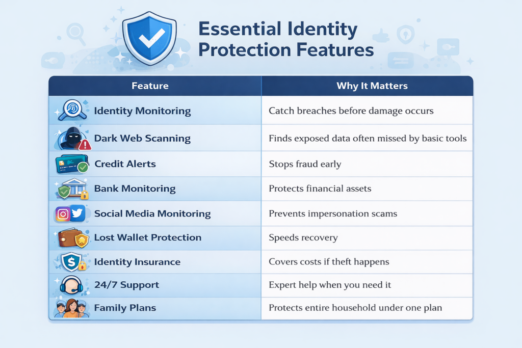 Is Aura Worth It?: Essential identity protection features chart
