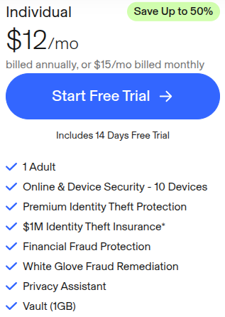 Is Aura Worth It?: screenshot of individual mockup subscription