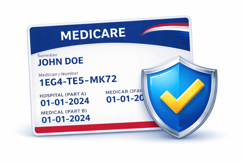 Best Identity Theft Protection for Seniors: Medicare card with protective shield