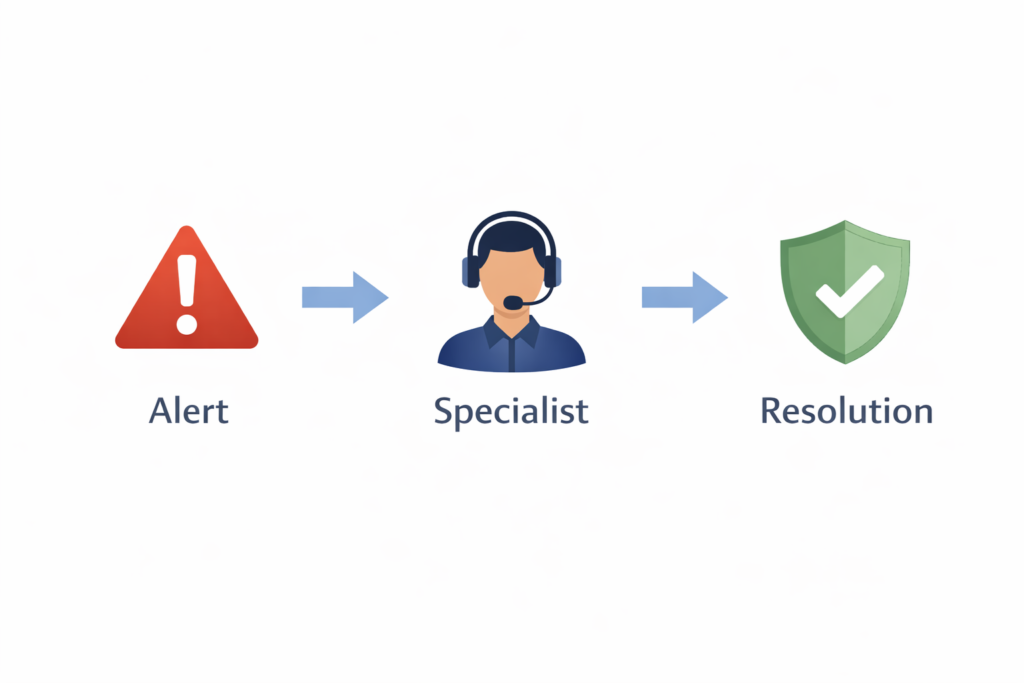 Best Identity Theft Protection for Seniors: Alert resolution process flowchart