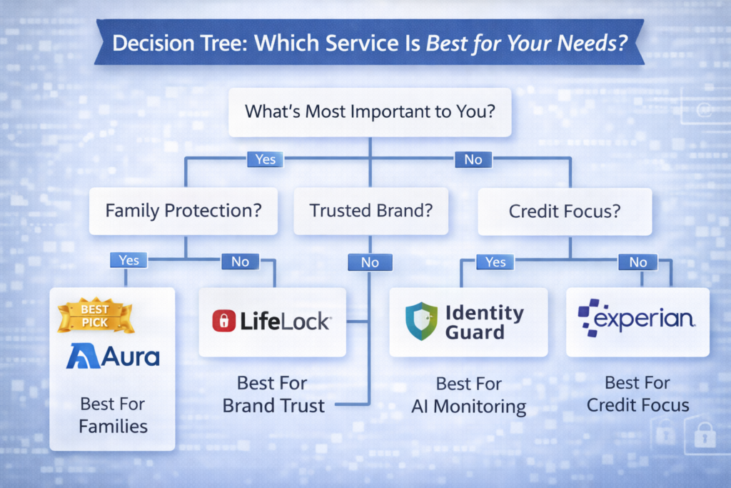 Best Identity Theft Protection Services for 2026: Decision tree for choosing services