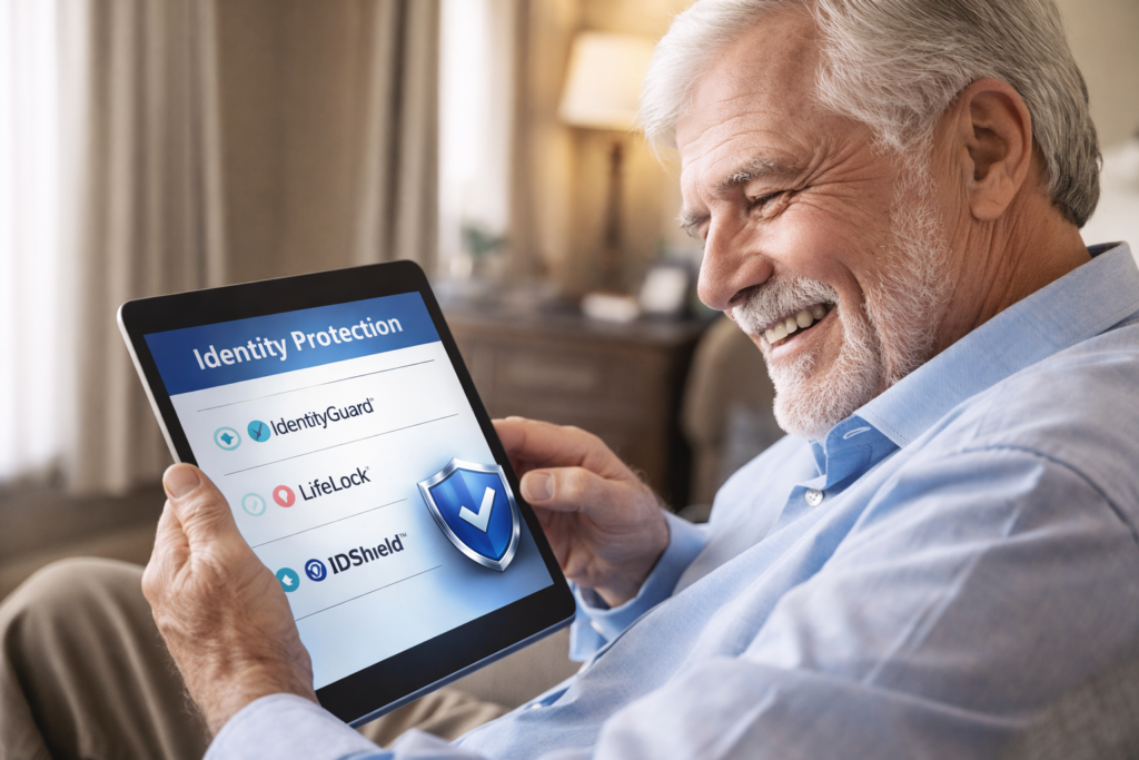 Best Identity Theft Protection for Seniors: Senior man exploring identity protection options