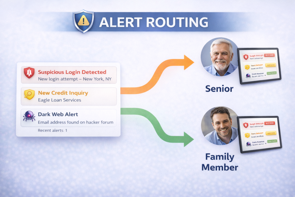 Best Identity Theft Protection for Seniors: Alert routing for security notifications