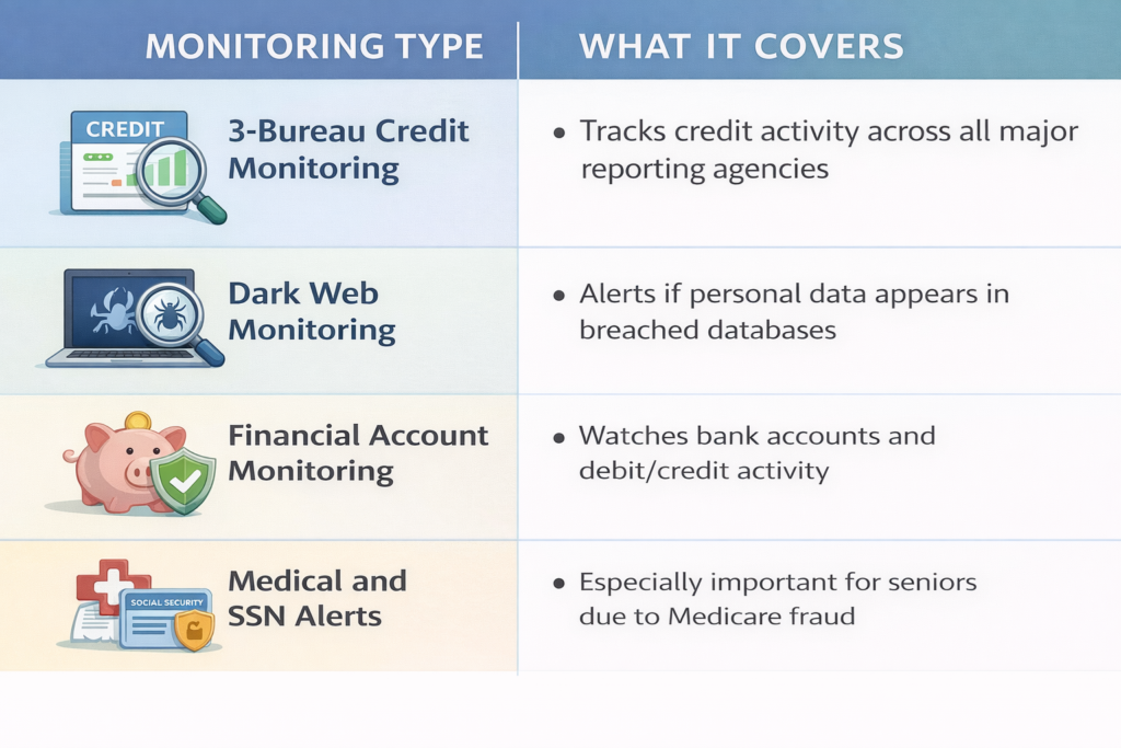 Best Identity Theft Protection for Seniors: Types of monitoring services overview