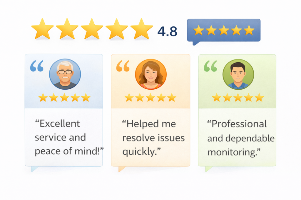 Best Identity Theft Protection for Seniors: Customer ratings and testimonials display