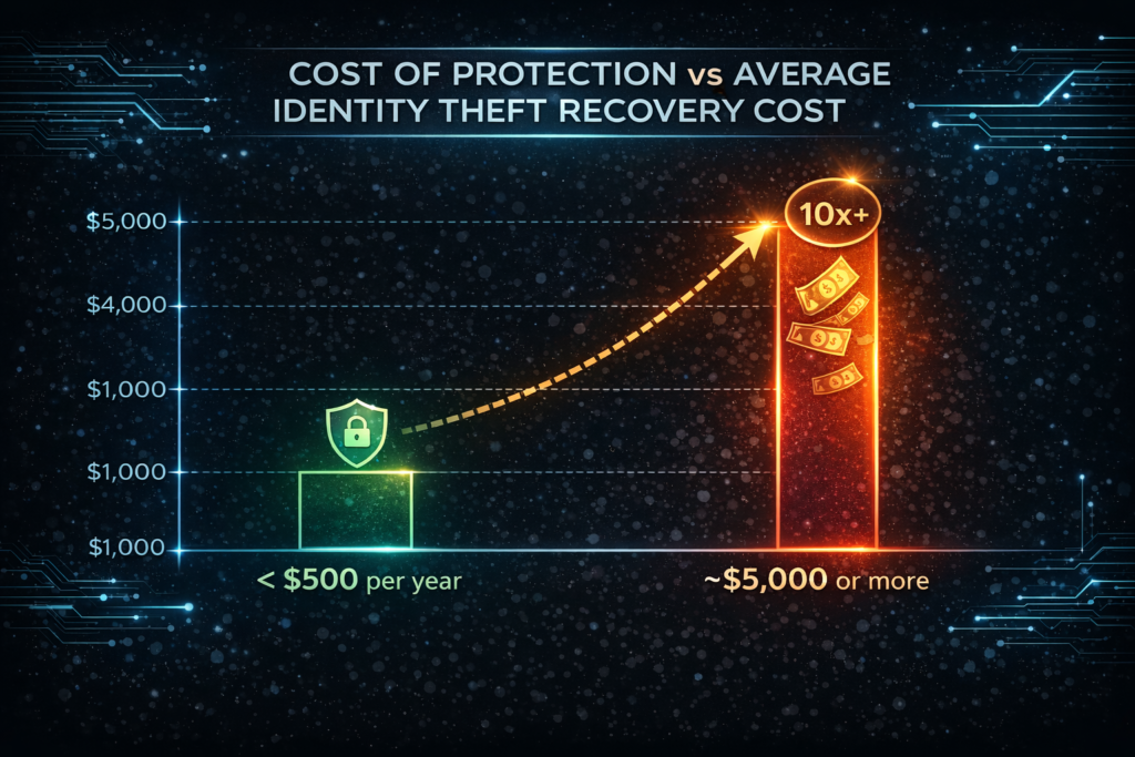 Best Identity Theft Protection for Families (2026 Guide): Cost of protection vs recovery cost