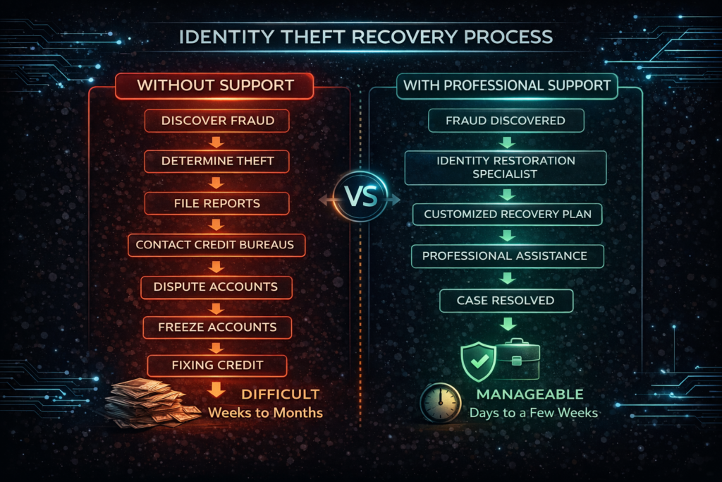 Best Identity Theft Protection for Families (2026 Guide): Identity theft recovery: supported vs unsupported