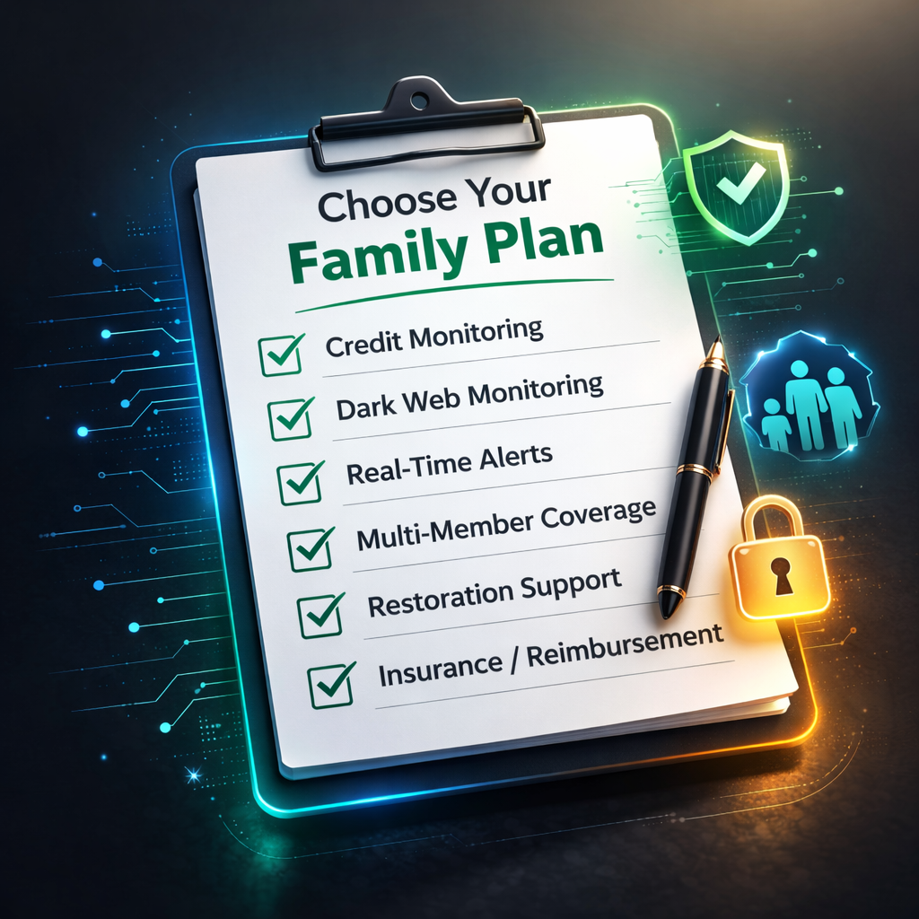 Best Identity Theft Protection for Families (2026 Guide): Family plan benefits tech design
