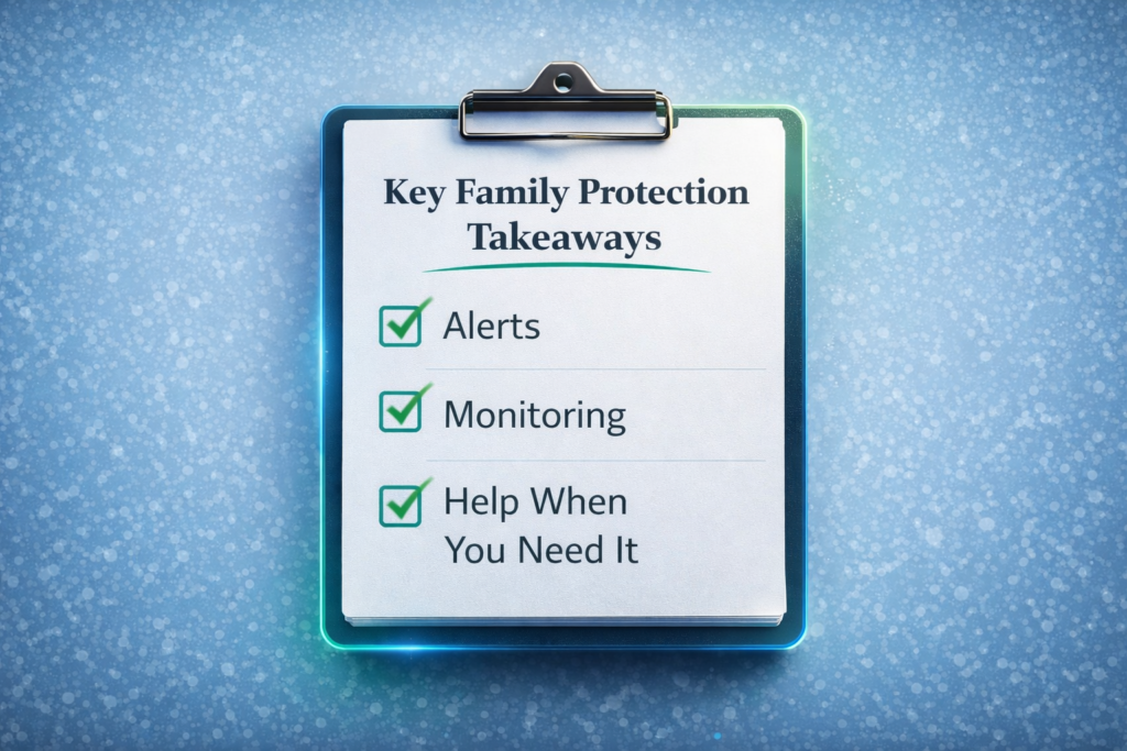 Best Identity Theft Protection for Families (2026 Guide): Key family protection takeaways checklist