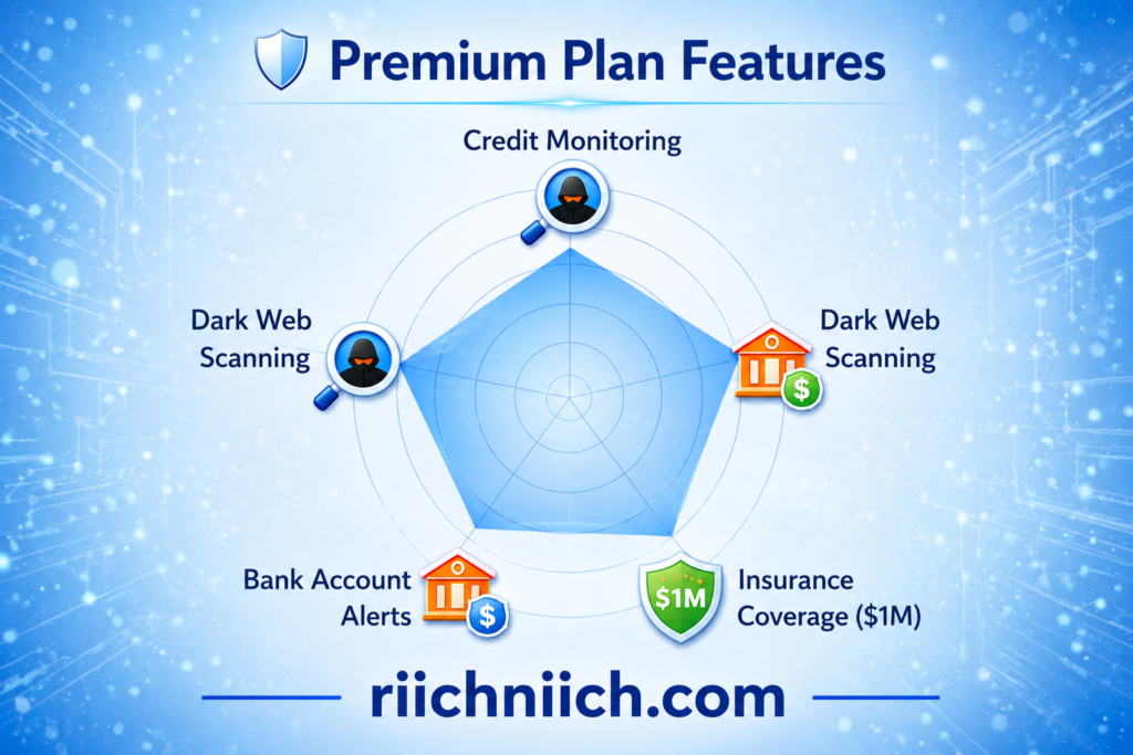 Best Identity Theft Protection Services for 2026: Premium plan features infographic