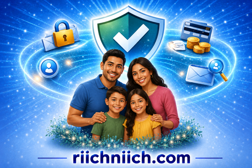 Best Identity Theft Protection Services for 2026: Family embracing digital security together