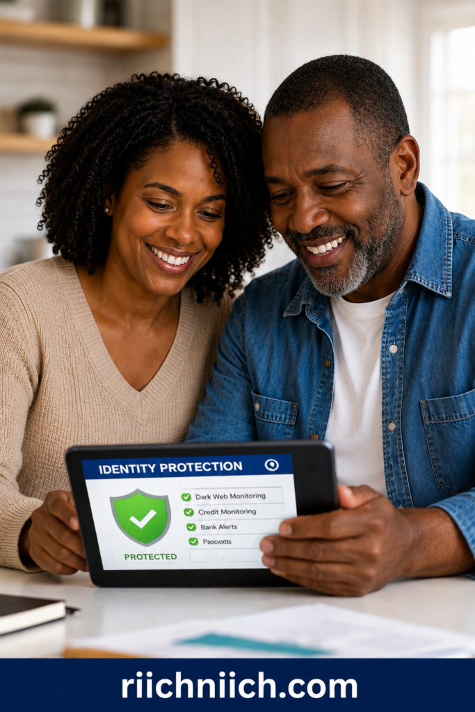 Best Identity Theft Protection for Seniors: Couple exploring identity protection online