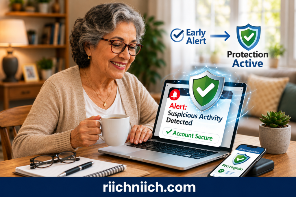 Best Identity Theft Protection for Seniors: Digital security in a cozy environment.