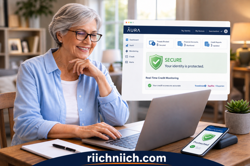 Best Identity Theft Protection for Seniors: Secure identity, bright home workspace