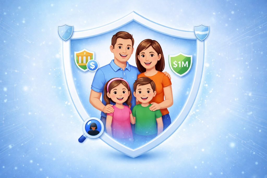 Best Identity Theft Protection Services for 2026: Family protected by a glowing shield