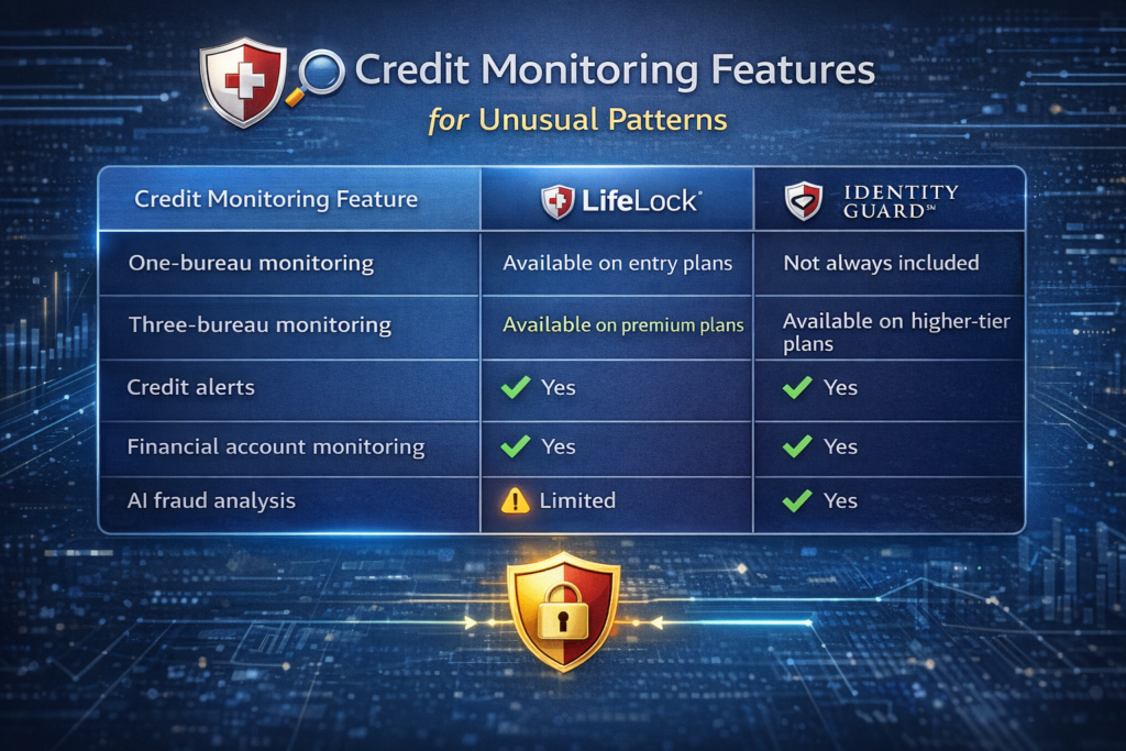 LifeLock vs Identity Guard: Credit monitoring feature comparison
