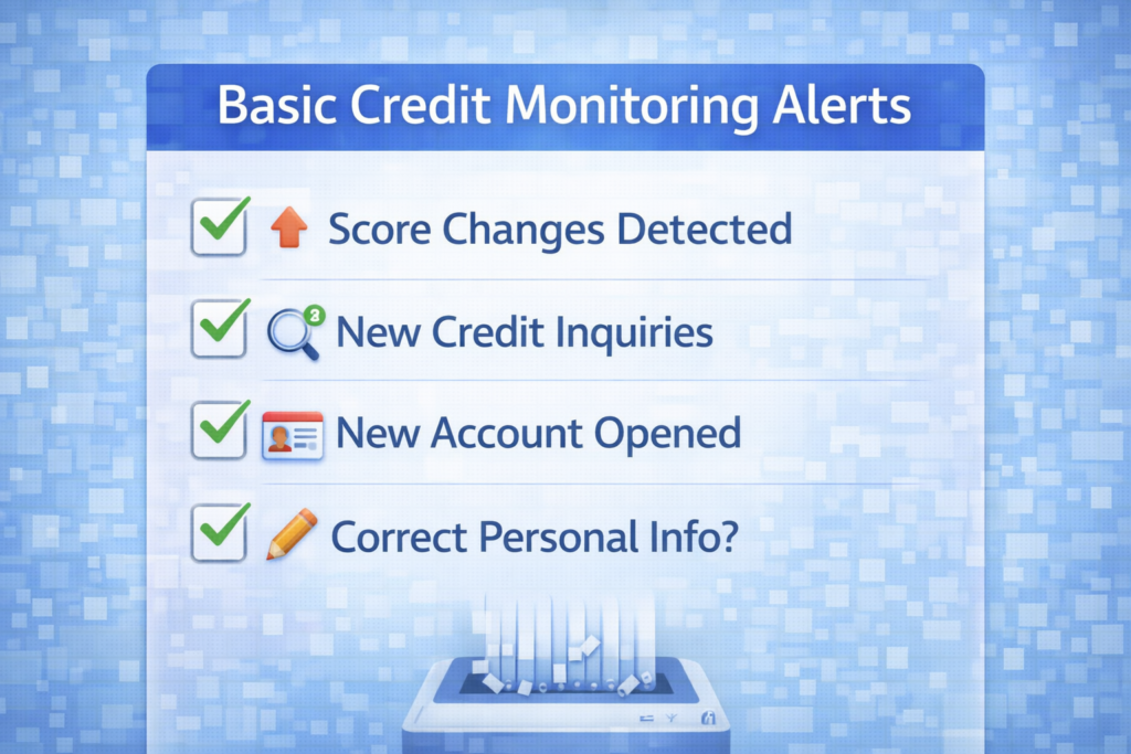Is Aura Better Than Free Credit Monitoring?: Basic credit monitoring checklist design