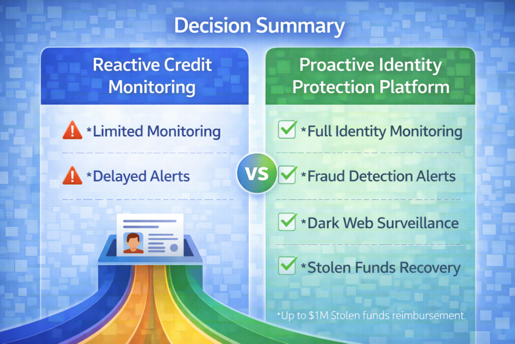 Is Aura Better Than Free Credit Monitoring?: Decision summary: credit vs identity protection