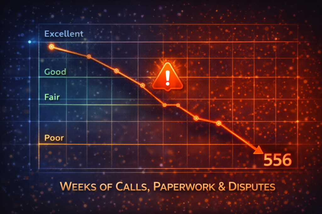 Do You Really Need Identity Theft Protection in 2026?: Credit score decline with alert warning