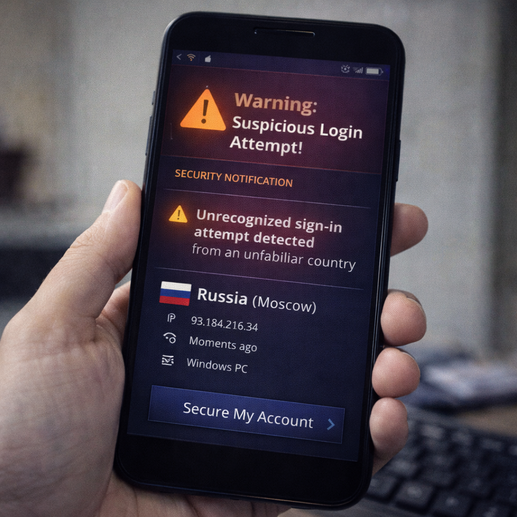 13 warning signs someone stole your identity: Security alert on smartphone screen
