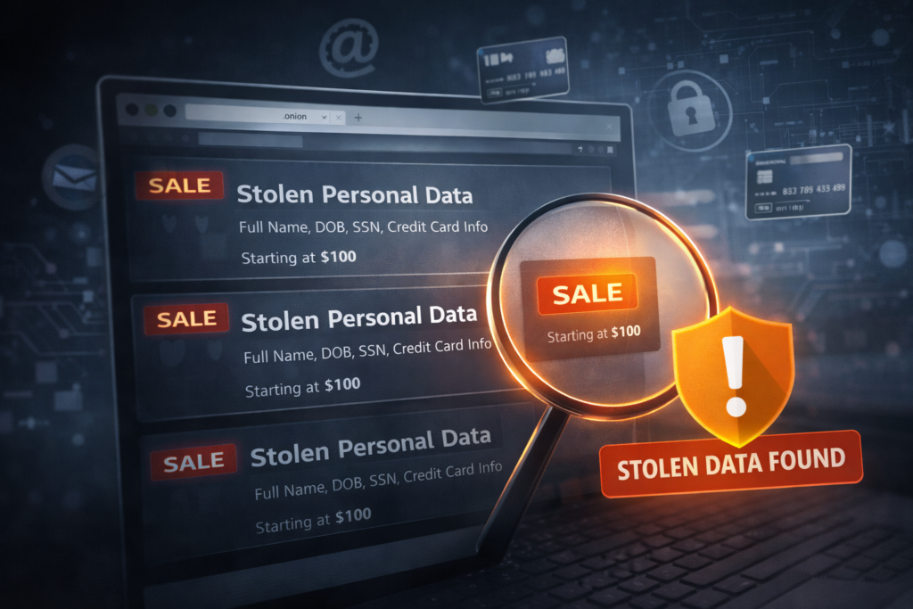 what to do immediately if your identity is stolen: Monitoring stolen data on dark web