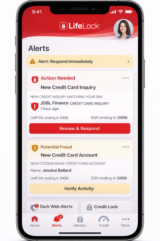 what to do immediately if your identity is stolen: Important alerts on LifeLock app