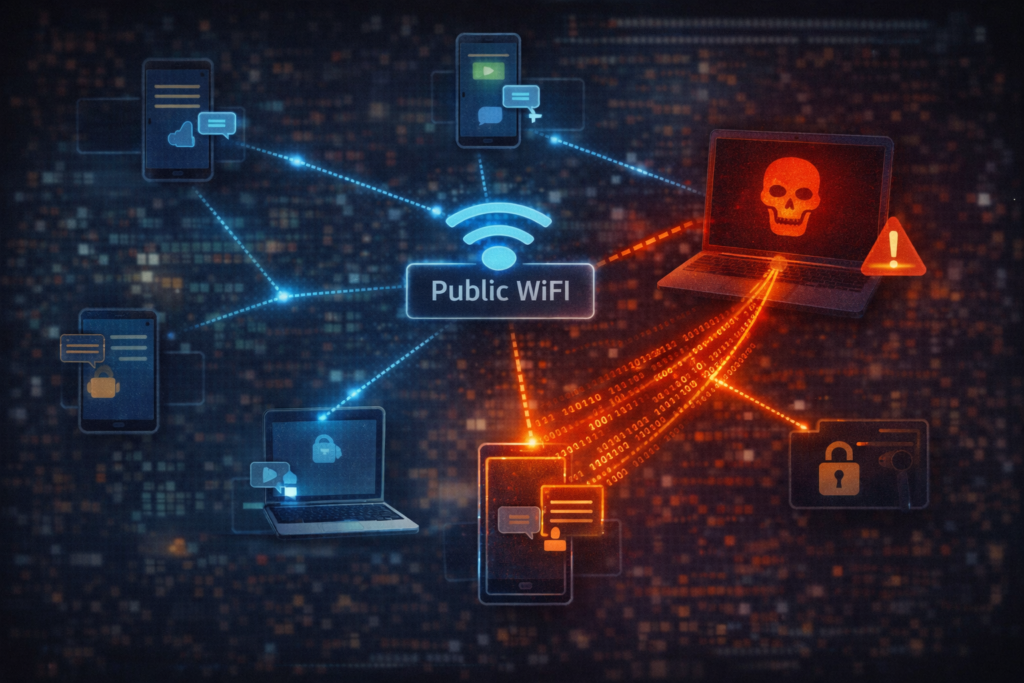 how hackers get your personal data: Public WiFi security risks illustrated