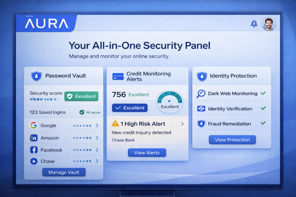 best password managers: All-in-One Security Dashboard Overview