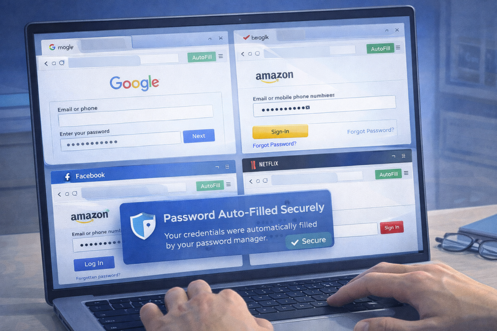 best password managers: Password manager auto-filling login details