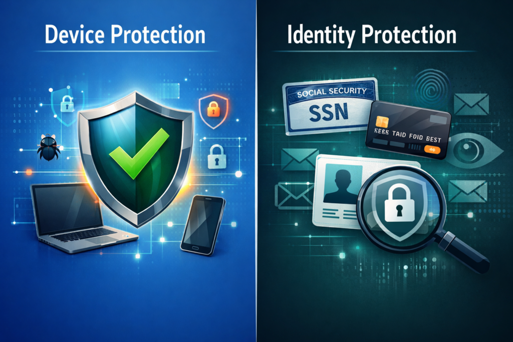 Best Antivirus for Families: Device and identity protection concept
