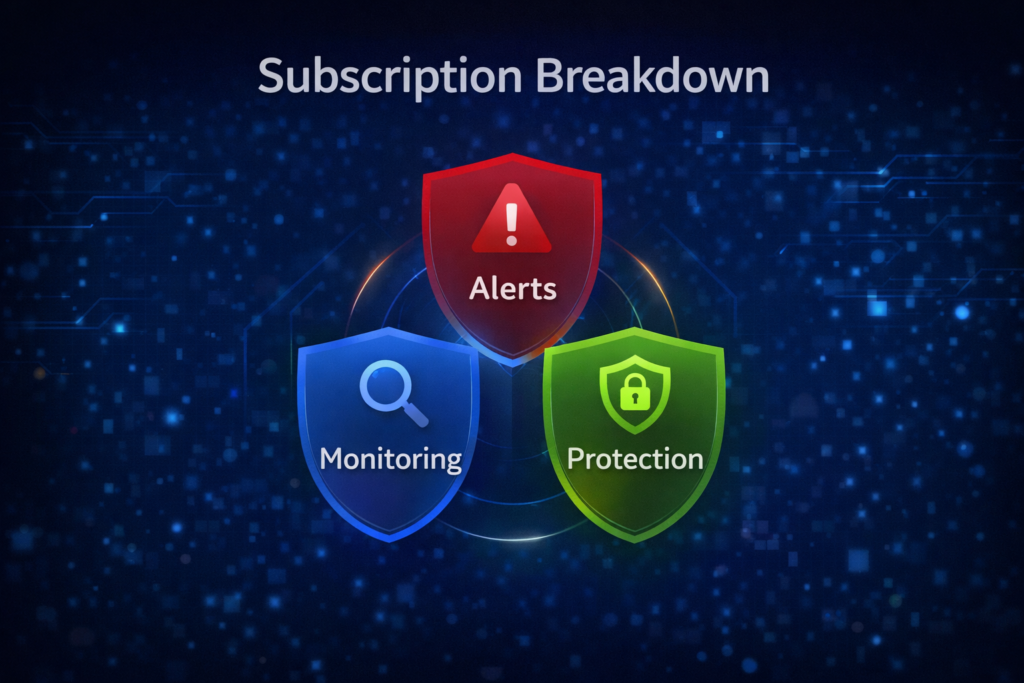 NordProtect Review: Subscription service components infographic