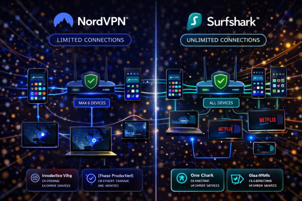 NordVPN vs Surfshark: VPN connection comparison: NordVPN vs Surfshark