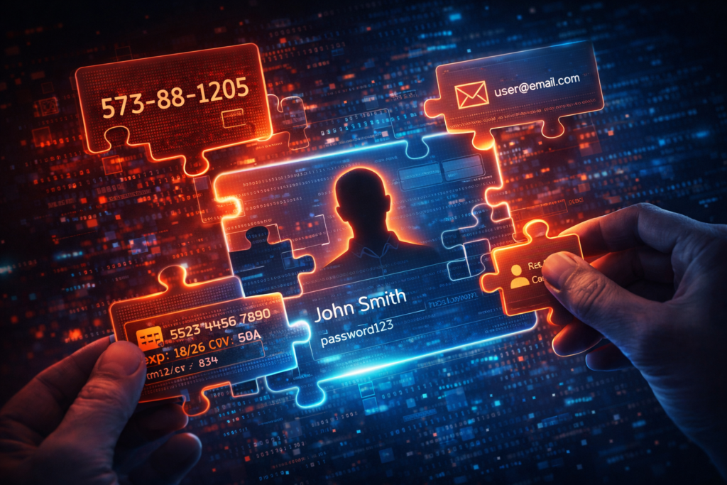 public WiFi dangers: Stolen data assembling a digital ID