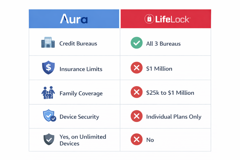 Aura vs LifeLock: Comparative review of Aura and LifeLock