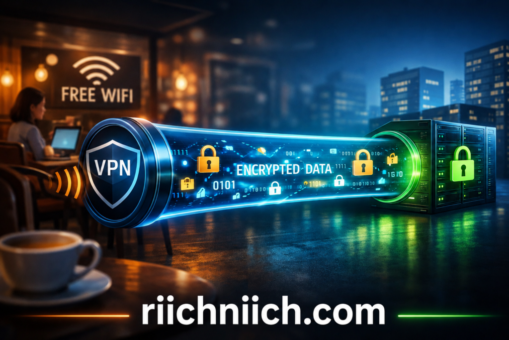 Best Antivirus for Families: Encrypted connection in a cozy cafe