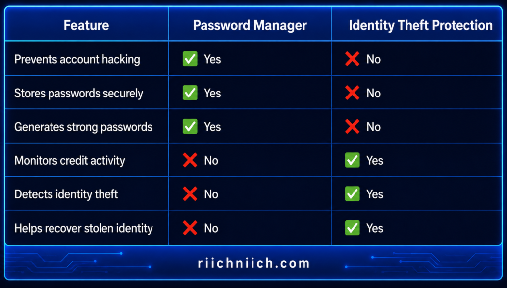 best password managers: Tech comparison infographic with neon accents