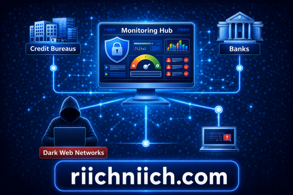 credit freeze vs credit lock: Cybersecurity network monitoring dashboard