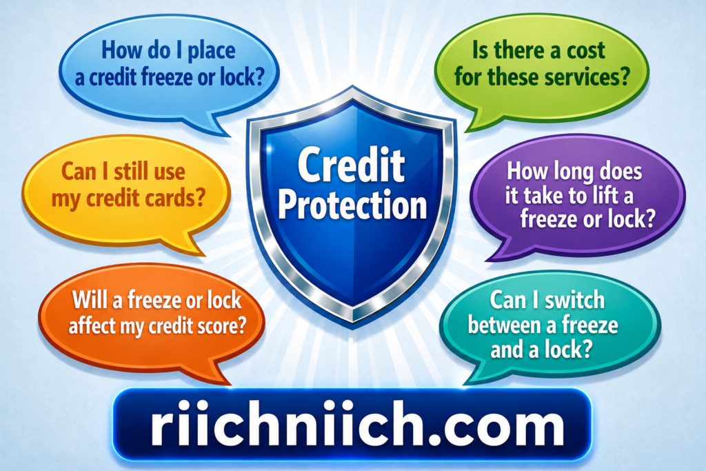 credit freeze vs credit lock: Credit protection infographic guide