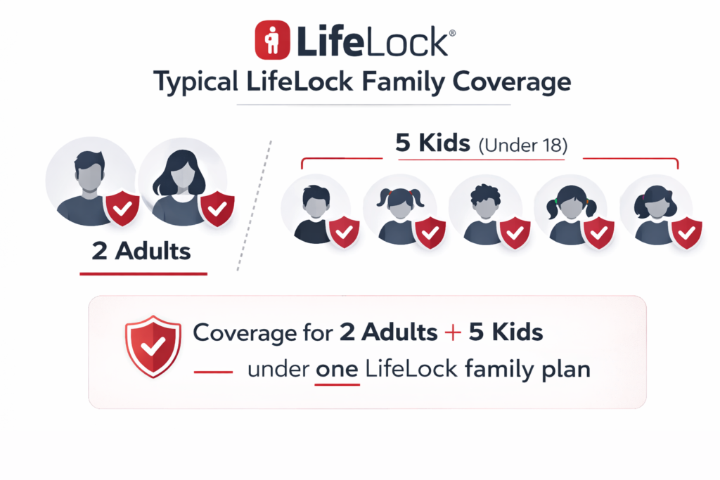Aura vs LifeLock: LifeLock family coverage infographic