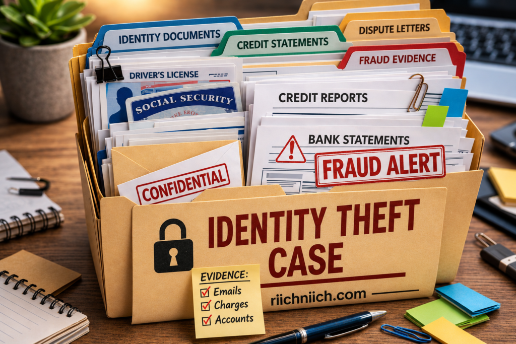 what to do immediately if your identity is stolen: Identity theft case workspace setup