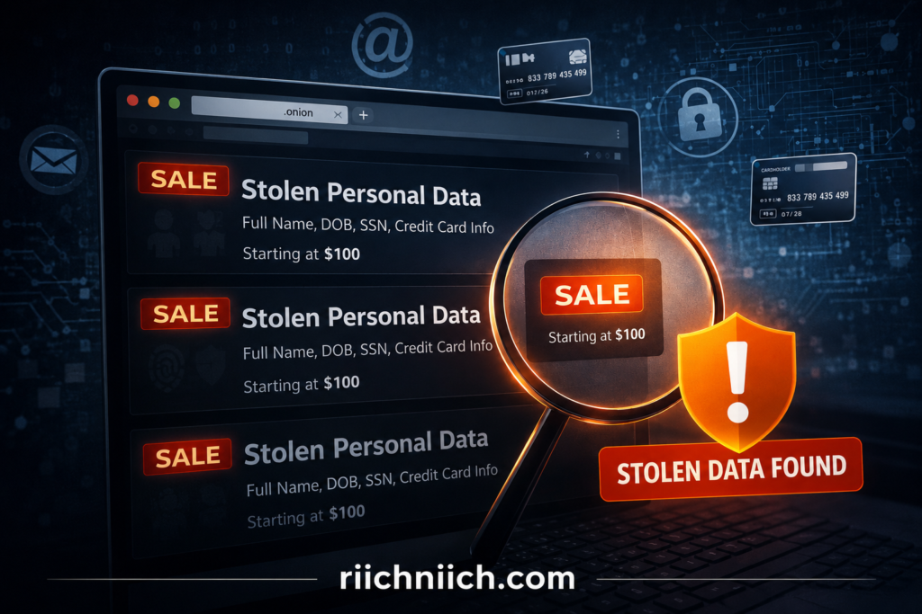 what to do immediately if your identity is stolen: Dark web marketplace for stolen data