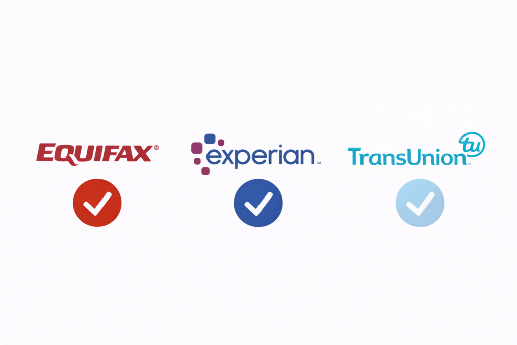 Aura vs LifeLock: Credit bureau logos with checkmarks