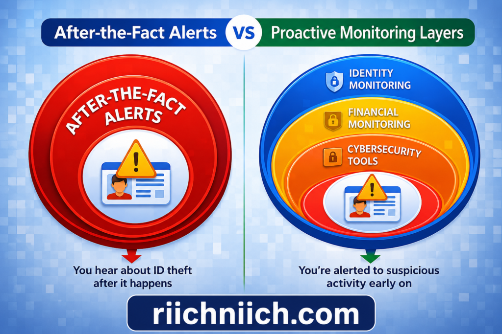Is Aura better than free credit monitoring: After-the-fact vs proactive monitoring