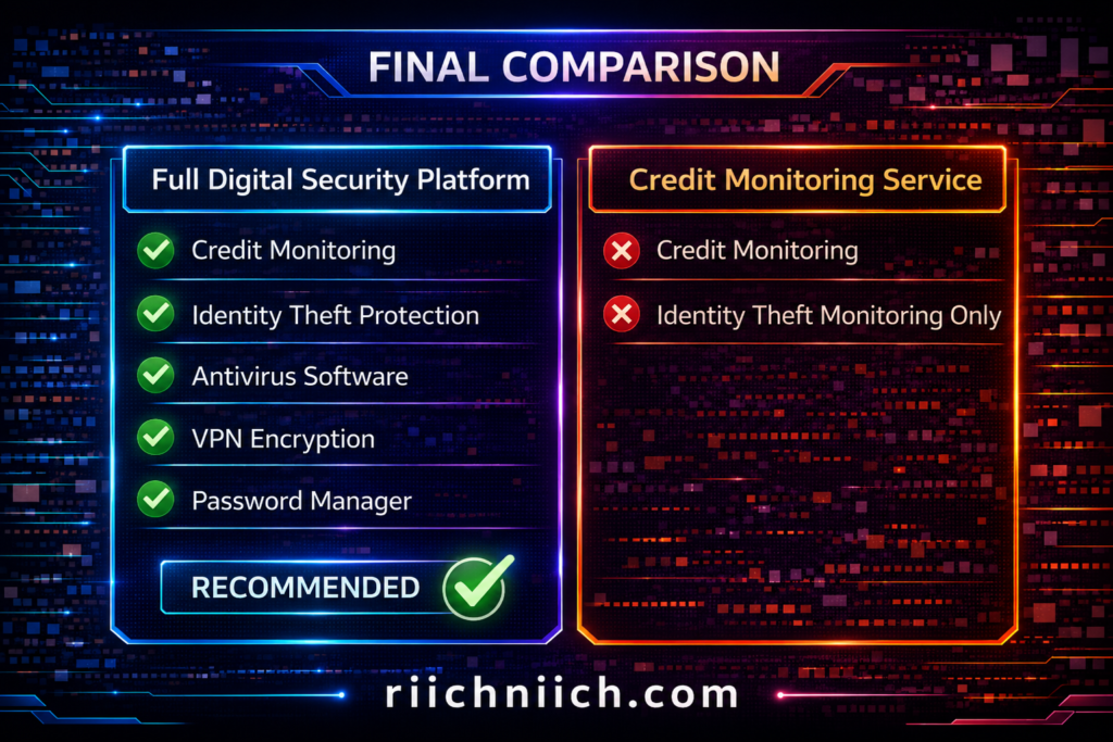 Aura vs Experian IdentityWorks: Futuristic digital security comparison graphic