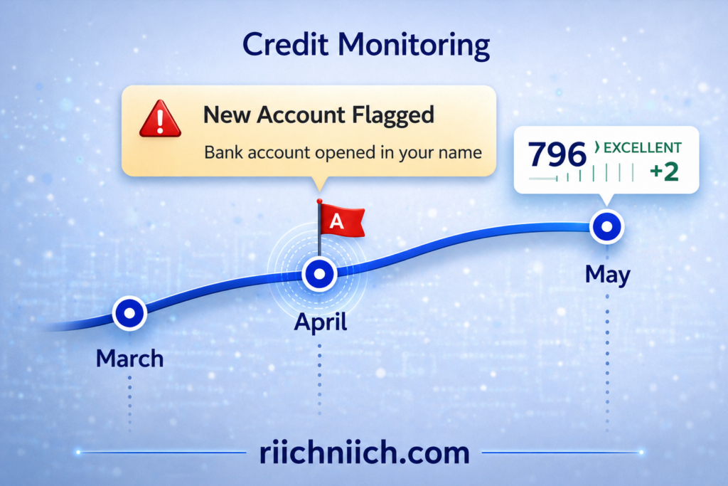 Aura vs Identity Guard: Credit monitoring progress timeline graphic