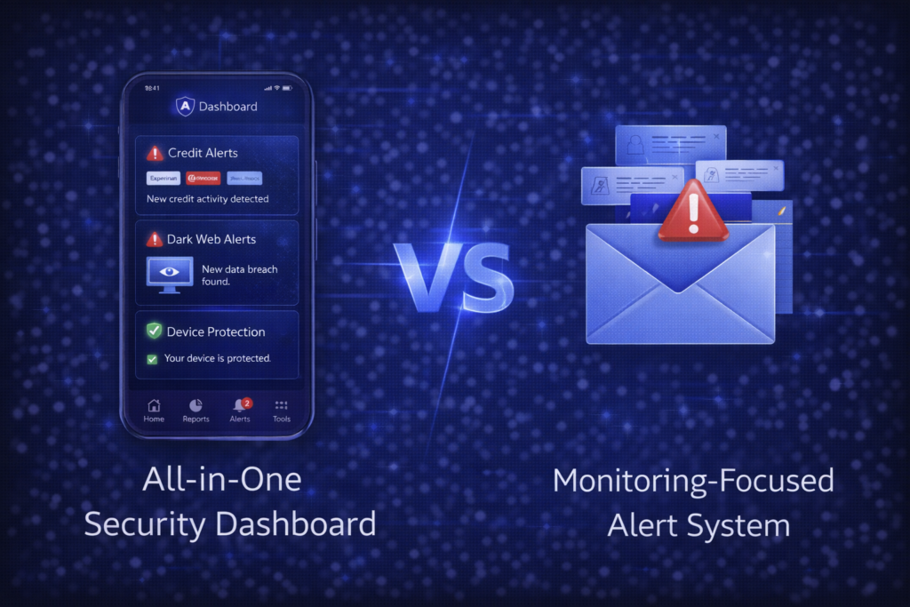 Aura vs Identity Guard: Security systems comparison infographic