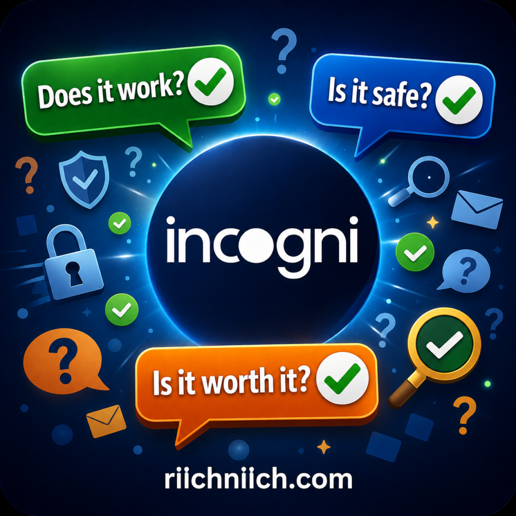 Is Incogni worth it: Bright tech promo with glowing orbs