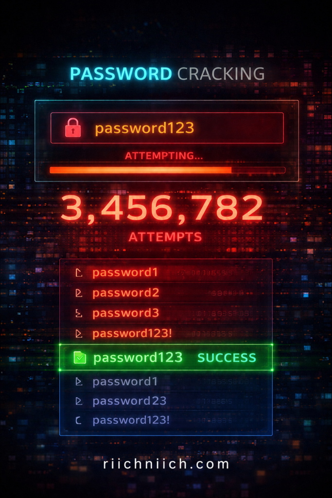 Cybersecurity Tips Everyone Should Know: Hacker's neon password cracking interface